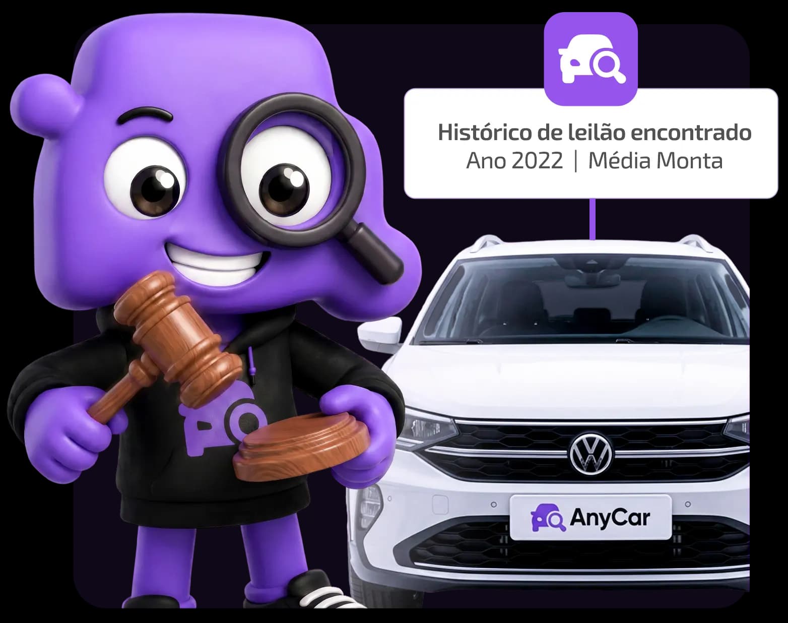 Verificação de passagem por leilão no laudo AnyCar