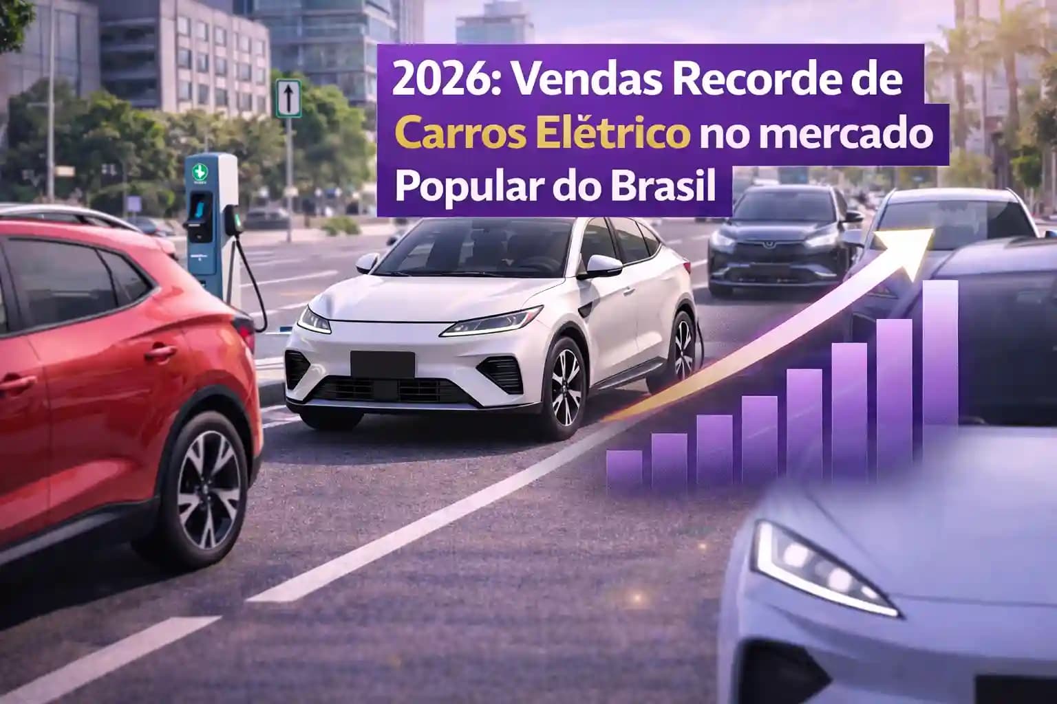 Carros elétricos no Brasil 2026: crescimento e mercado popular