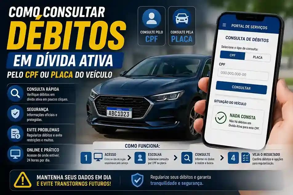 Como consultar dívida ativa veicular pelo CPF ou placa em 2026 Brasil