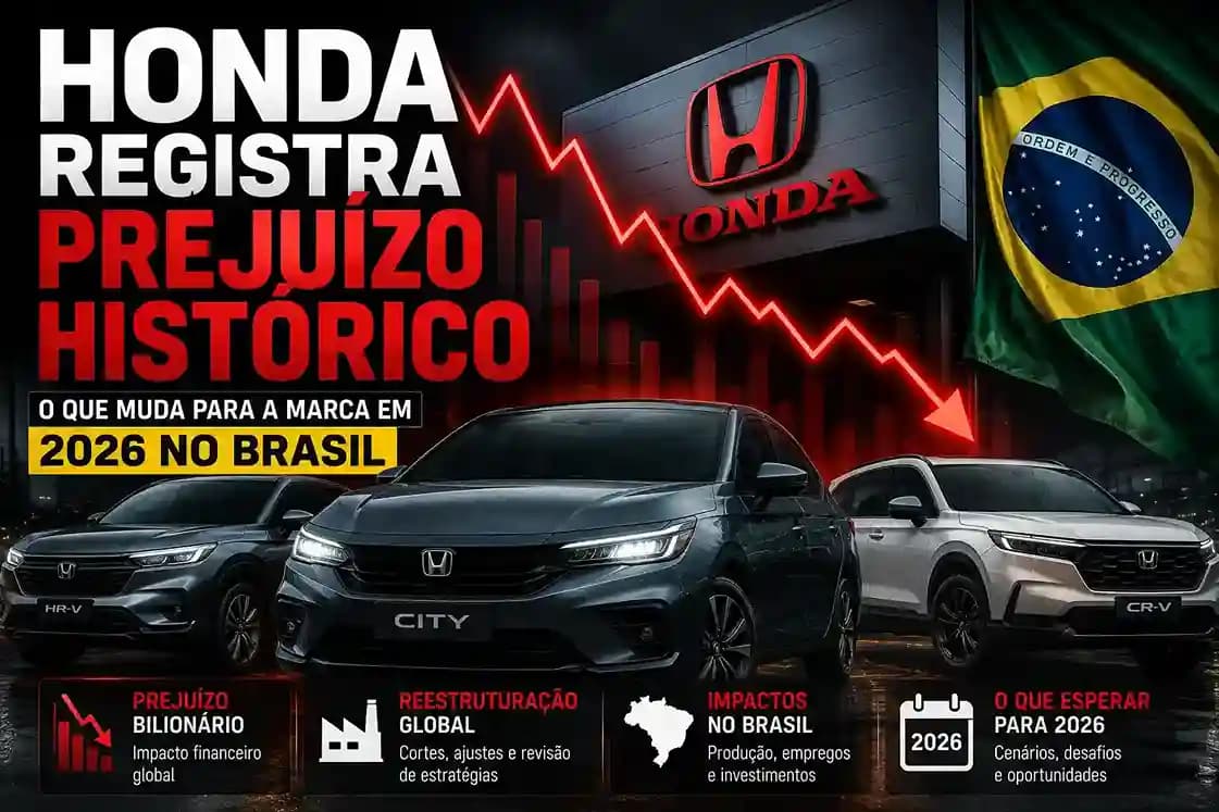 Honda registra prejuízo histórico: o que muda para a marca em 2026 no Brasil
