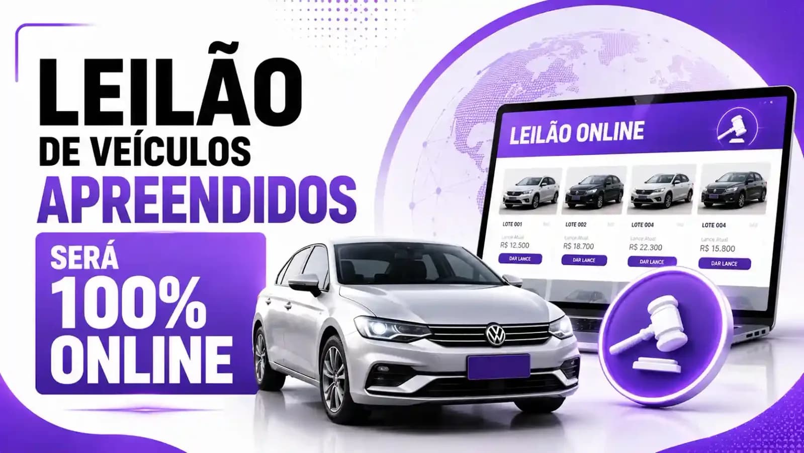 Leilão de veículos apreendidos será 100% online em todo o Brasil: entenda nova regra