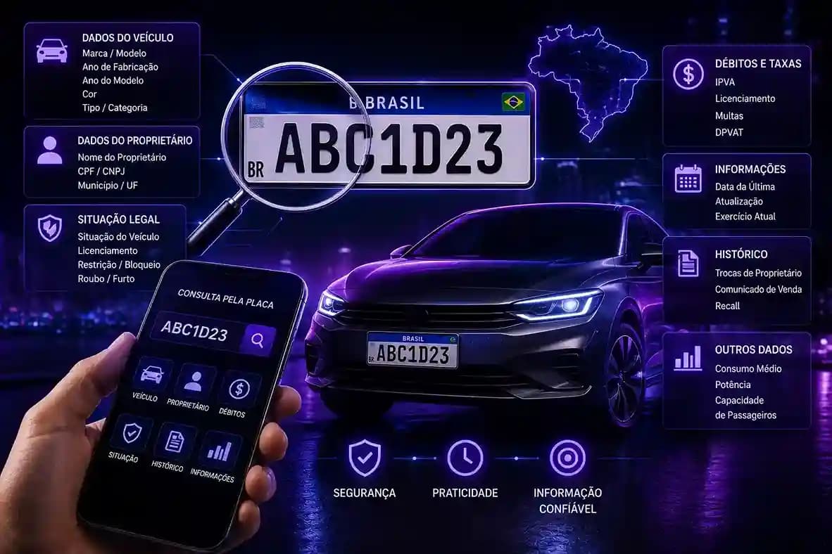 Quais Informações é Possível Obter Pela Placa do Veículo? Brasil 2026