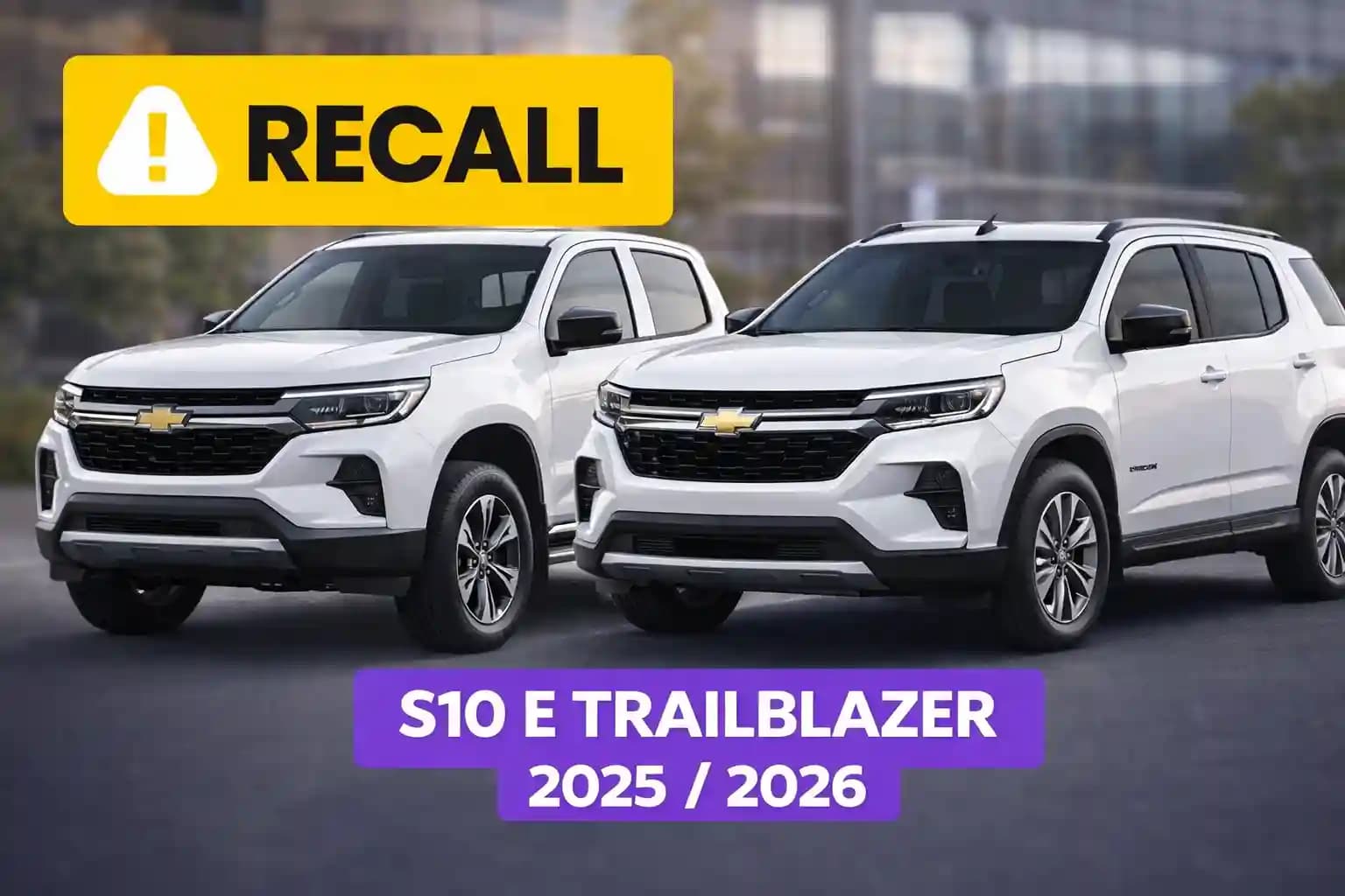 Recall Chevrolet S10 e Trailblazer 2025/2026:Saiba o Problema e Riscos