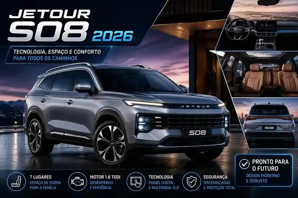 Review Jetour S08 2026: SUV híbrido premium e tecnológico no Brasil