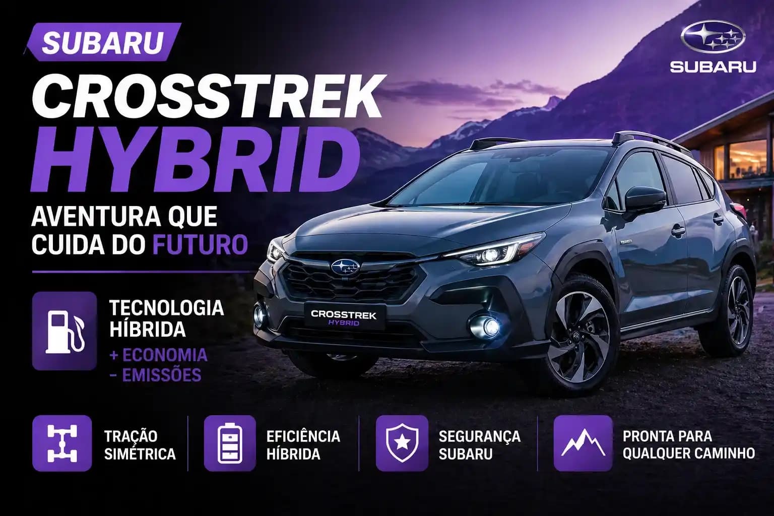 Review Subaru Crosstrek Hybrid: consumo e AWD real 2026 Brasil