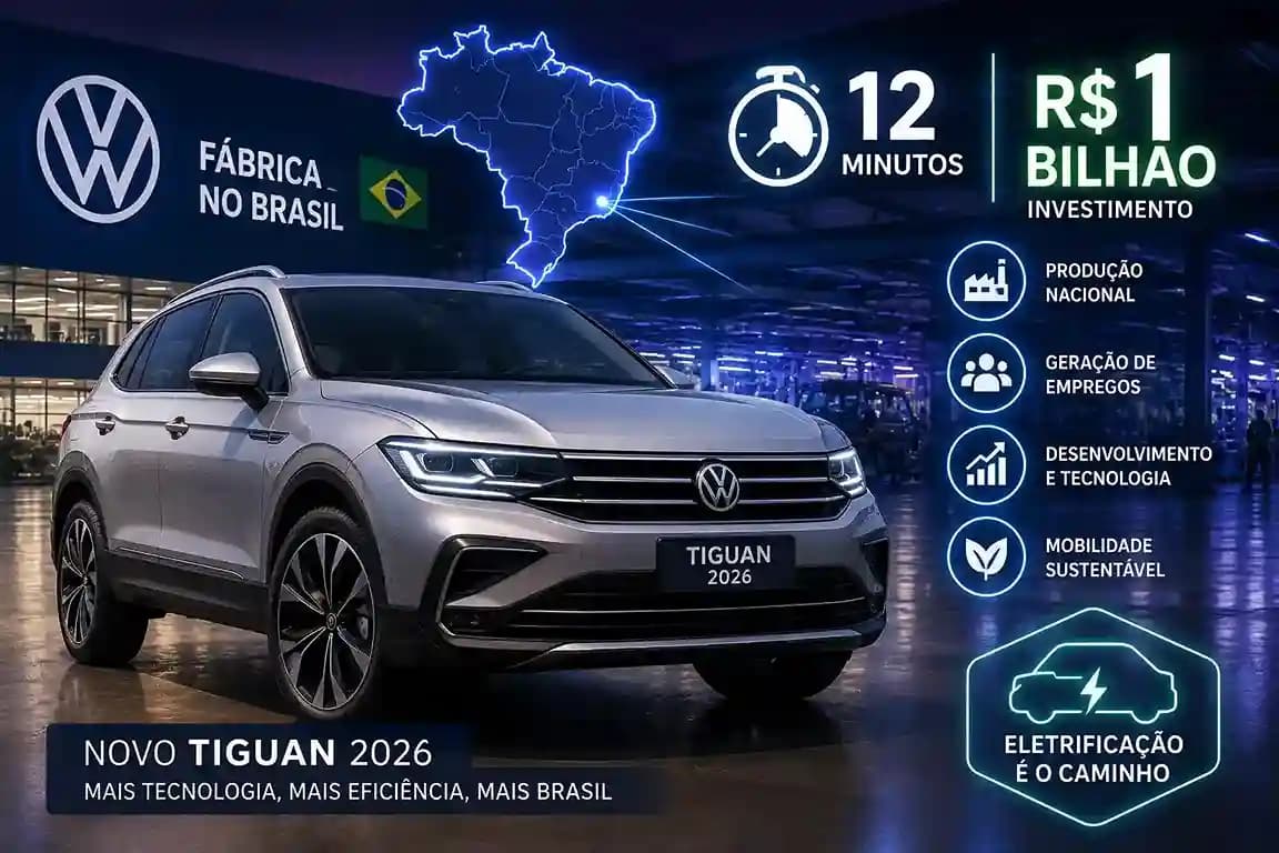 Volkswagen Tiguan 2026 Brasil: R$ 1 bilhão em 12 minutos