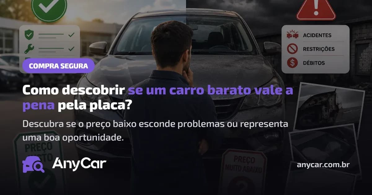Como descobrir se um carro barato vale a pena pela placa?