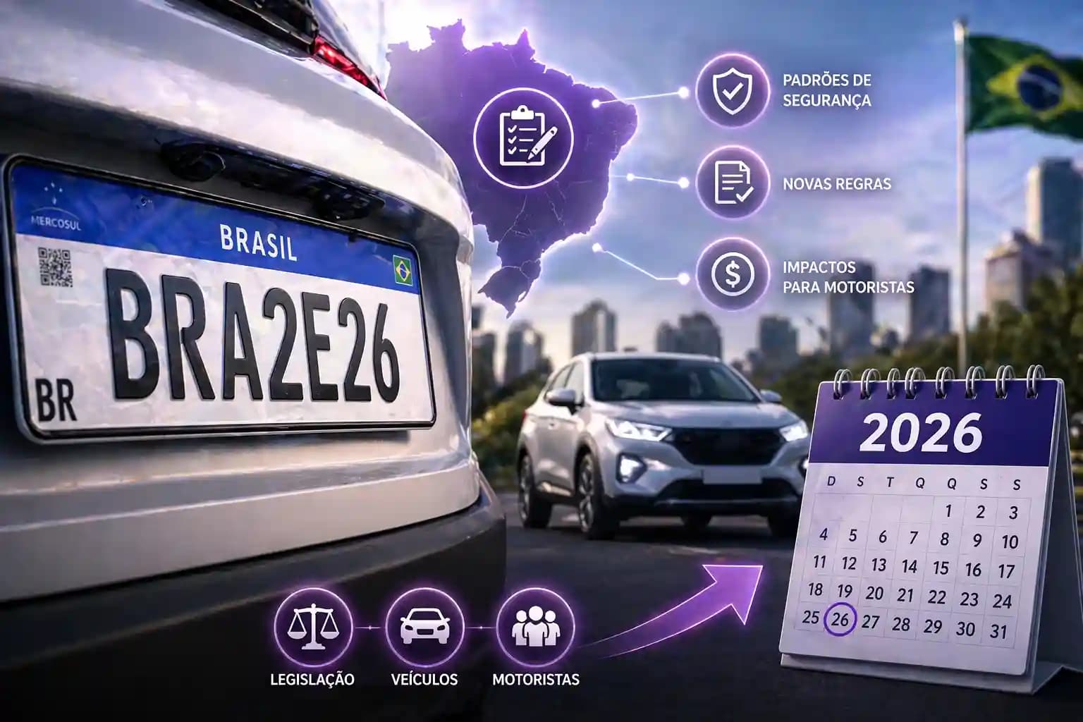 Placas de veículos no Brasil: o que pode mudar e impactos 2026